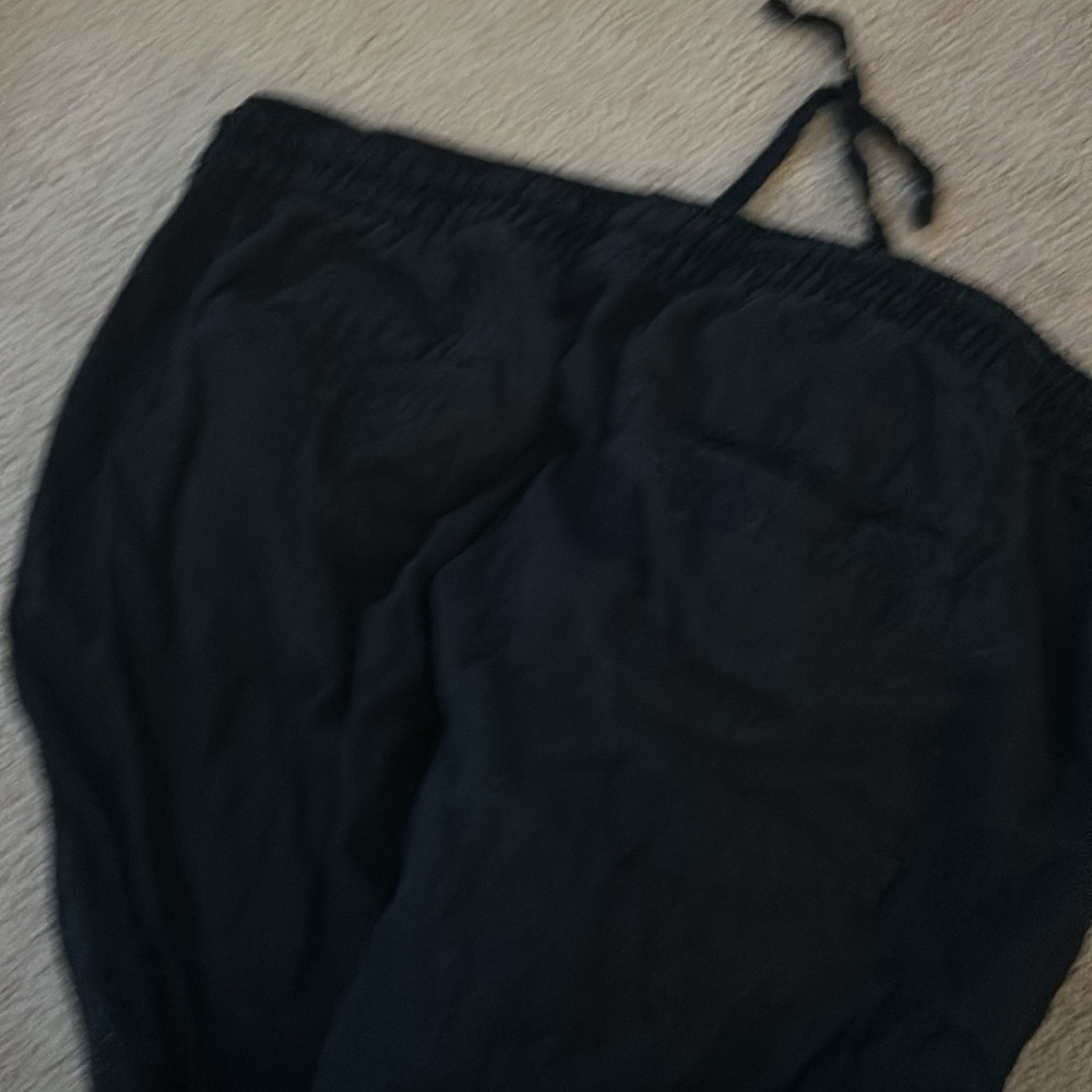 Black tie up ladies pants - Picture 3 of 4